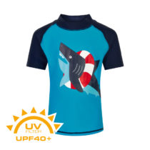 COLOR KIDS-T-shirt w. print UPF 40+ Hawaiian Ocean Modrá 116