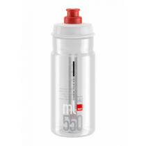 ELITE-Fľaša JET transparentná červené logo 550 ml Biela