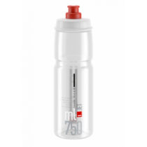 ELITE-Fľaša JET transparentná červené logo 750 ml Biela