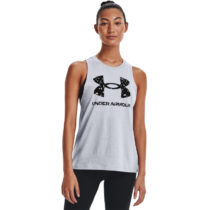 UNDER ARMOUR-Live Sportstyle Graphic Tank-GRY Šedá M