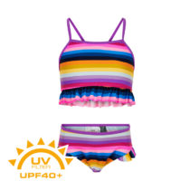 COLOR KIDS-Bikini w. frills UPF 40+ Purple Cactus Mix 128