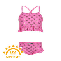 COLOR KIDS-Bikini w. frills UPF 40+ Sugar Pink Ružová 104
