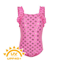 COLOR KIDS-Swimsuit w. frills UPF 40+ Sugar Pink Ružová 140