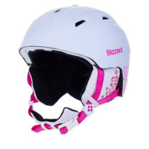 BLIZZARD-Demon ski helmet junior, white matt/magenta flowers 20 Biela 51/55 cm 20/21