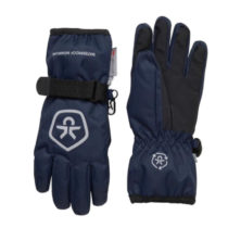 COLOR KIDS-Gloves, waterproof, total eclipse Modrá 140/152