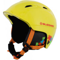 BLIZZARD-DEMON ski helmet junior, neon yellow/colorfull puzzles, Mix 51/54 cm 20/21
