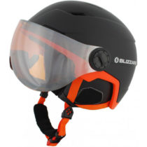 BLIZZARD-Double Visor ski helmet, black matt/neon orange, big logo, o Čierna 60/63 cm 20/21