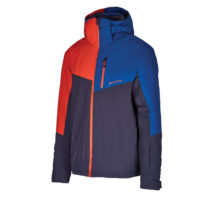 BLIZZARD-Mens Ski Jacket Cervinia, grey/petroleum blue/red Modrá XL